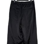 ZARA  Wide Leg High Rise Satin Trouser Dress Pant Belt Loops Pockets M Black Photo 4