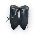 Vintage: Escada 𒀭 Lace Up Granny Heeled Ankle Booties 𒀭Black + Green Suede 𒀭9 Black Photo 12