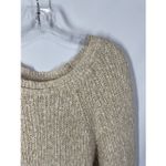 Free People  Electric City Pullover sweater beige/oatmeal marled cotton linen ble Photo 4