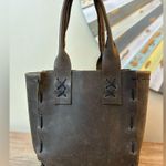 Handmade Rustic Leather Tote Bag – Dark Brown, Hand-Stitched, Artisan Style Photo 4