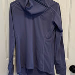 P'tula Pullover Sweatshirt Asymmetrical Zipper Activewear Size Medium Blue Photo 0