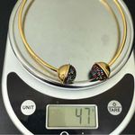 Trina Turk Gold-tone Multicolored Rhinestones Ball Cap Ends Cuff Collar Necklace Photo 8