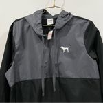 PINK - Victoria's Secret Victoria's Secret PINK Hoodie Windbreaker Charcoal Gray Black Jacket Size XS Photo 2