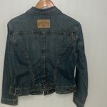 CAbi Jean Jacket Blue Denim Button Front Cropped Photo 4