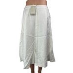 NEW Boden 100% Linen White Button Down Minimalist Midi Flare A Photo 1