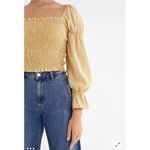 Urban Outfitters  gingham cinched sleeve blouse‎ size M Photo 4