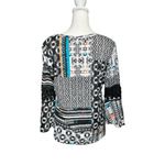 Studio Works  Black and White Geometric Blouse Photo 3