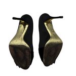 Valentino Garavani Black Satin Bow Peep-toe High Heels Size 38.5 Photo 5