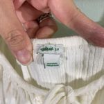 Aerie Women's Creme Gauze Textured Short Puff Sleeve Romper Size S Photo 3