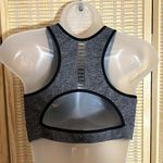Zobha  Heather Gray Cut Out Racerback Sports Bra Large Photo 7