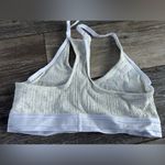 Calvin Klein Cream Ribbed Logo Bra Photo 2