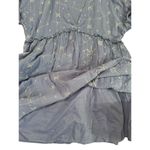 ZARA Blue & White Short Embroidered Floral Tunic Flowy Dress Size S Photo 6