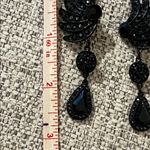 Elegant Vintage Black Black Winged Clip Earrings Photo 4