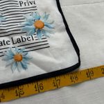 Black and white stripe blue flower print bandana 0823 Photo 2