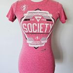 Buckle Society Pink & Gray Spacedye Crewneck Short Sleeve Graphic Tee Size XS Photo 0