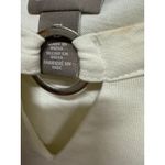 Chico's  VNeck Metal Detailed White Long Sleeve size 3 (XL) modern minimalist Photo 4