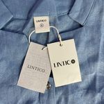 NWT Lintico 100% Linen Taylor Sleeveless
Straight High Slit Maxi Dress Sz S 🧡🎀 Blue Photo 13