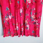 Torrid  Red Floral Gauze Lace Up Skater Mini Dress Photo 2