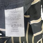 Loft  Striped Balloon Sleeve Split Neck Blouse Womens XS Black Corporate European Photo 7