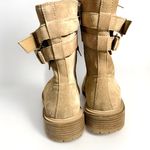 Vince Camuto Fawdry Tan Suede Combat Boots Women’s Moto Lug Sole Fall Biker Photo 4