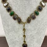 Multi Stone Drop Statement Necklace Photo 0