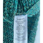 Vince  Marled Crochet Cardigan Medium Neck Long Sleeve Knit Green Open Front Photo 6