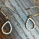 Swavorski Crystals By Swarovski 14k Gold-Plated Open Teardrop Dangle Earrings Photo 1