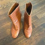 Chinese Laundry Brown Croc-Embossed Ankle Boots Photo 5