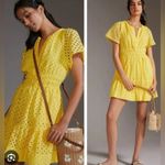 Anthropologie The Somerset Mini Dress Eyelet Edition Yellow Photo 2