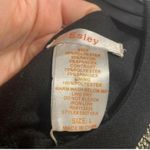 Esley NWT  Black Fitted SILVER metallic Print Bodycon Party Event Dress Photo 7