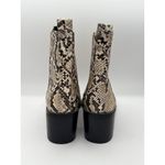 Nordstrom Women’s Size 8 Brown & Cream Snakeskin Ankle Boots Photo 2