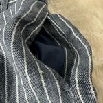 Christian Sirianio Christian Siriano Navy Striped A-Line Skirt Photo 3