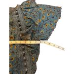 SEA New York Kaylee Boho Mini Dress Ruffle Tiered Skirt Crochet Trim Coastal 2 Blue Photo 5