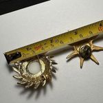 Sun Face & Sun Flare Gold Tone Brooch Pins Lot Of 2 Photo 7