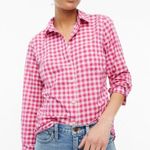 J.Crew Womens Preppy Gimgham Pullover Tunic Lightweight Pink XXS Spring Summer Photo 0