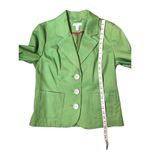 Charter Club lime green textured career blazer size 8 Photo 8