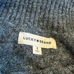 Lucky Brand Pullover Off-Shoulder Sweater Dark Grey Stretch Size Small Women's Photo 9