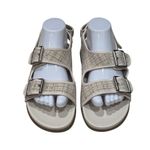 Seychelles NWOT  Bobbie Ivory Tweed Strappy Hook and Loop Sandals Old Money 8.5 Photo 4