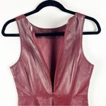 Susana Monaco Adele 100% Lamb Leather Sleeveless Hidden Back Zipper Dress 6 Photo 9