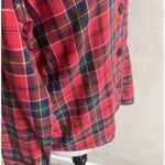 Ralph Lauren Lauren Size Medium Red Tartan Plaid Pajama Top Embroidered Initials Photo 4