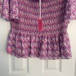 Simply Southern Paisley Flared Patterned Purple and Pink Blouse Sz XL NWT Photo 2