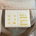 Maeve  by Anthropologie Sleeveless High Neck Shimmery Ivory Gold Top Photo 7