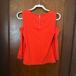 Karen Millen  Cold Shoulder Mesh Detail Blouse Size 6 Photo 2