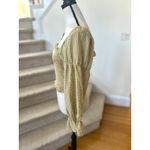 Urban Outfitters  Mustard Yellow Gingham Shirred Puff Sleeve Milkmaid Top Photo 3