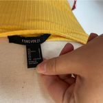 Forever 21 Solid Yellow Cropped Stripe Textured Tube Top Photo 5