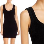 Alexander Wang  Black Chenille Raised A Logo Tank Jacquard Mini Dress Photo 2