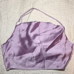 ZARA lilac satin halter crop top Photo 2