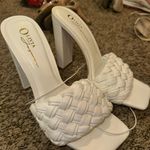 Forever 21 White Braided Heels Photo 0
