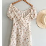 Reformation | Mildred Bowie Linen Dress Floral Off The Shoulder | Sz 6 Photo 1