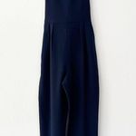 Eliza J  Sleeveless Pleated Crepe Jumpsuit in Navy Blue | 8 Photo 2